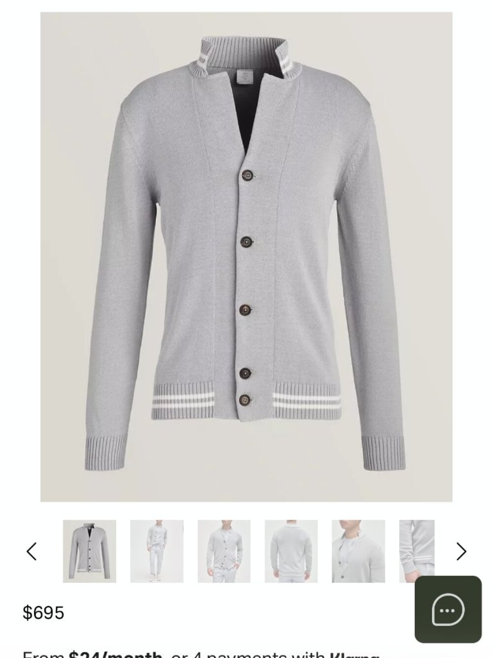 Eleventy Ribbed Knit Cotton Cardigan